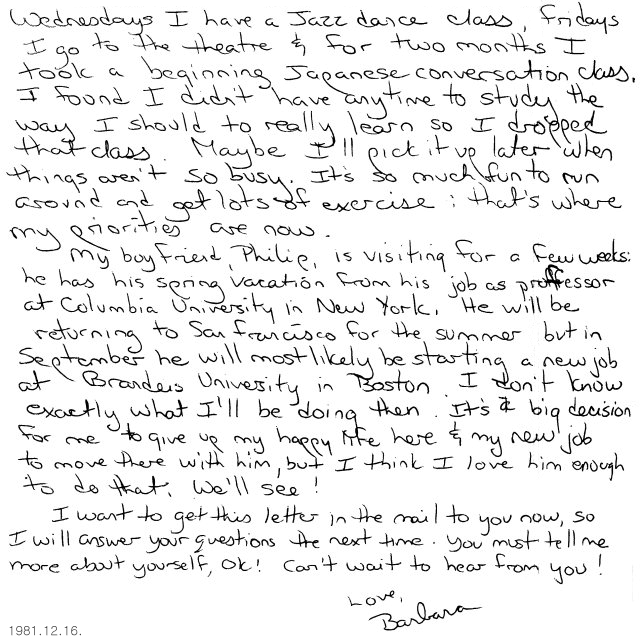 Barb Wint's letter1c on 03/15/1982