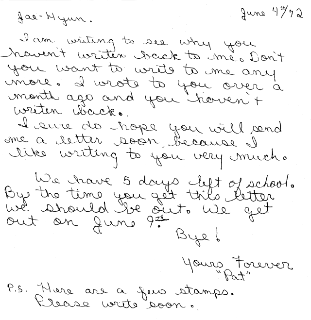Pat Anderson's letter on 06/04/72
