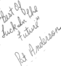 Pat Anderson hand writing#1